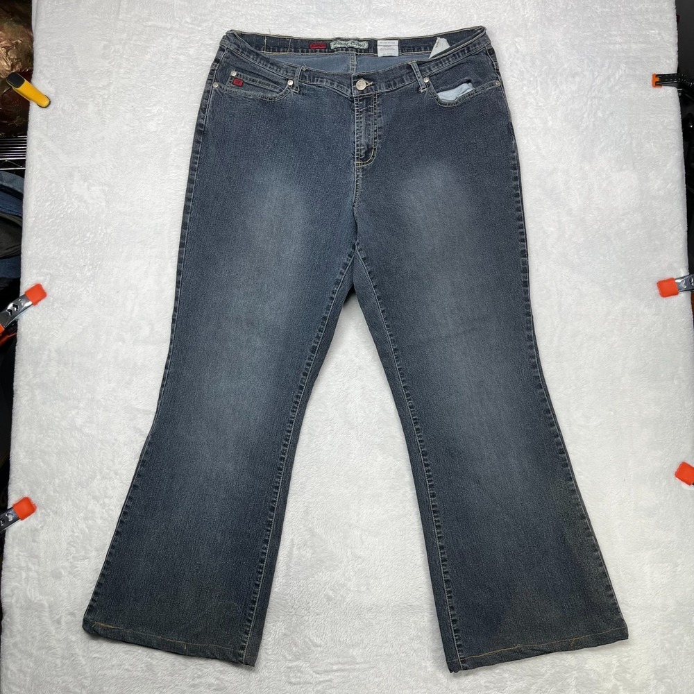 Paris Blues Bootcut Jeans Womens Denim Stretch High Rise Classic Zip Fly 35X28.5